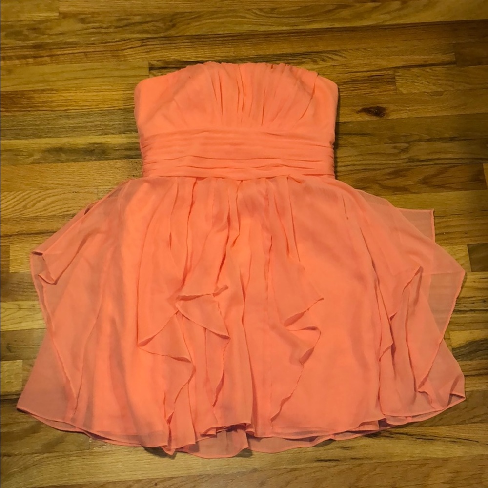 Coral David’s Bridal Bridesmaid Dress Style#F14169